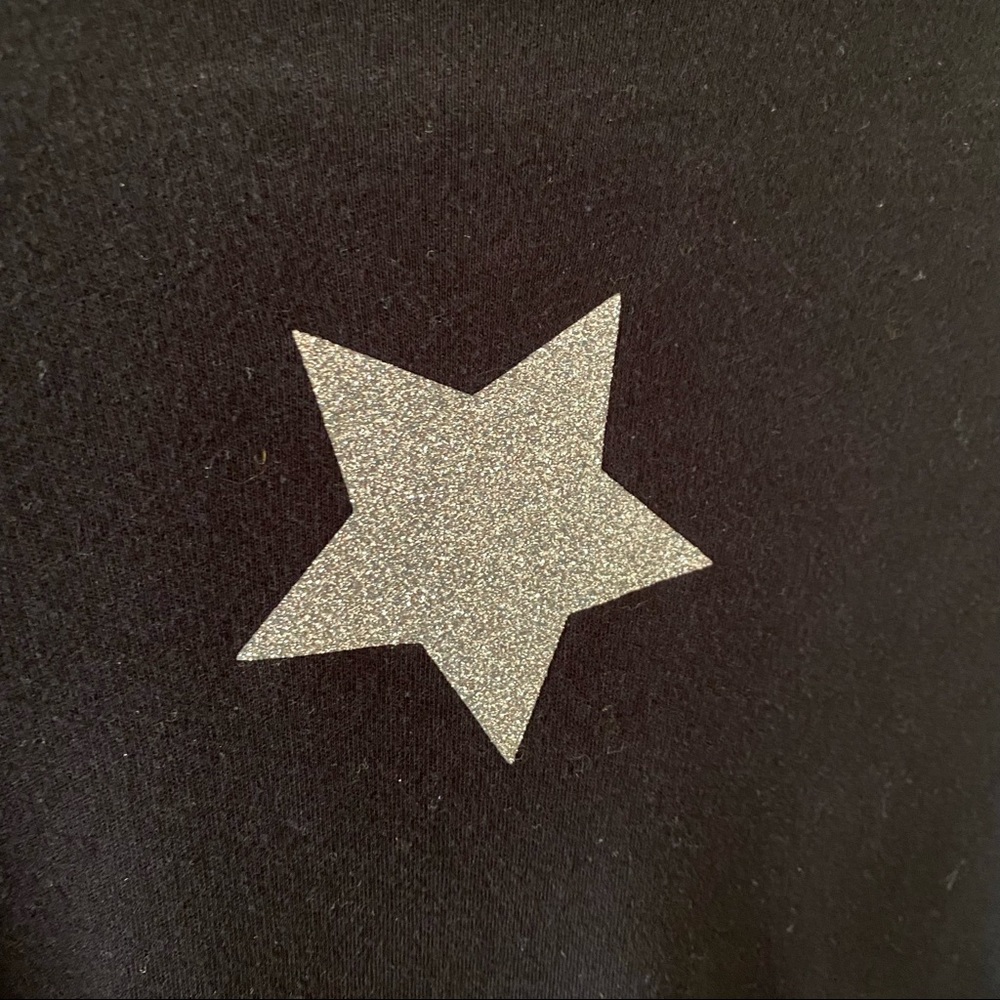 Dolls Kill Tallulah Threads Black Cotton Dress with Silver Glitter Stars - Picture 6 of 6